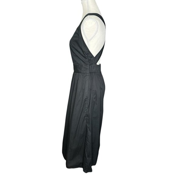 Everlane Women's Black The Clean Cotton Cross Back‎ Apron Dress 0/C32.25 - Picture 3 of 11